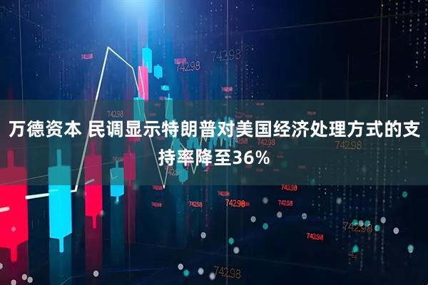 万德资本 民调显示特朗普对美国经济处理方式的支持率降至36%